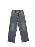 Rhinestone Hotfix Wide-Leg Jeans