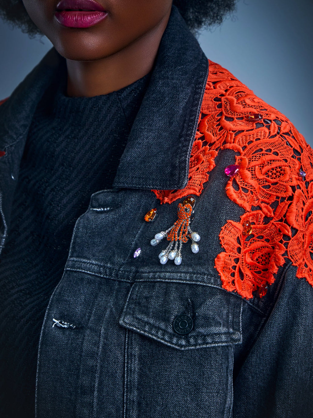 Limited Edition Sea of Roses Denim Jacket